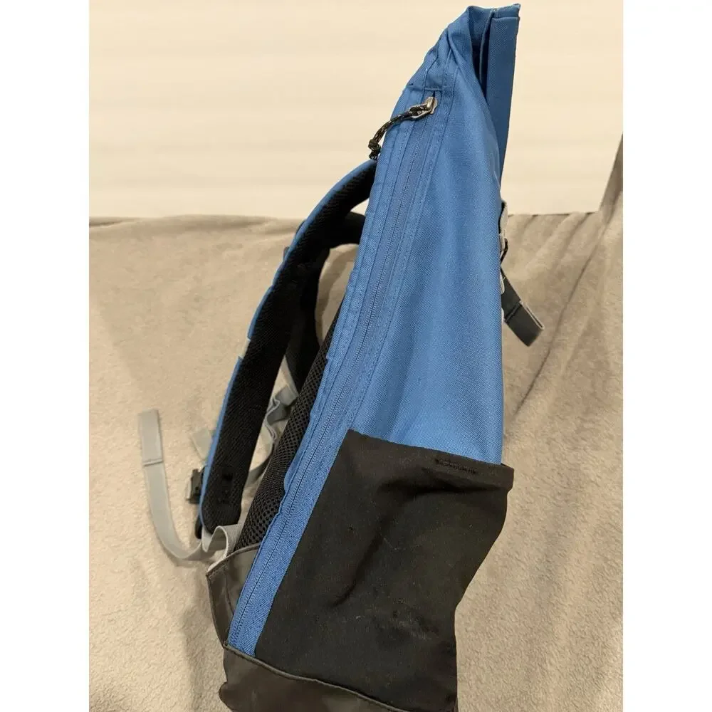 Columbia Roll Top Backpack Blue Laptop Hiking Travel Daypack Water Resistant